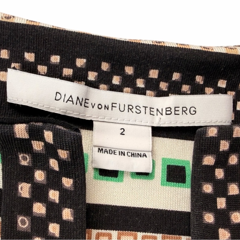 Diane von Furstenberg Women's ‘Rose’ Print Silk Shift Dress In Size 2 - Picture 7 of 13